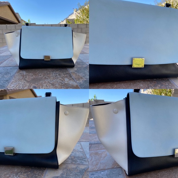 SOLD Celine Large Trapeze Leather Satchel - Picture 4 of 15